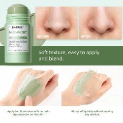 Wormwood Mud Mask Stick Deep Cleansing Gentle Blackhead Removal Repairing Facial Treatment Applicator Mask